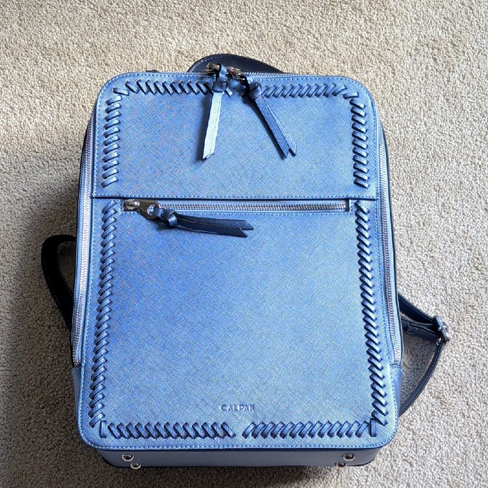 Calpak Denim Blue Backpack